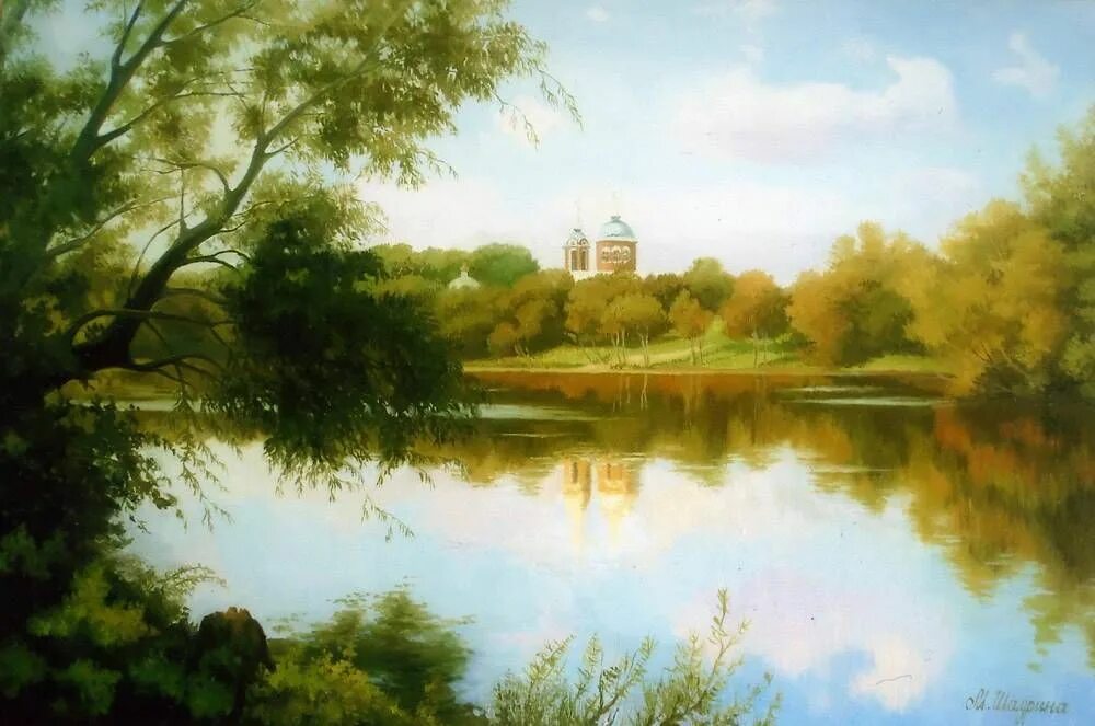 Картины художника Бориса Щербакова. Щербаков художник картины пруд.