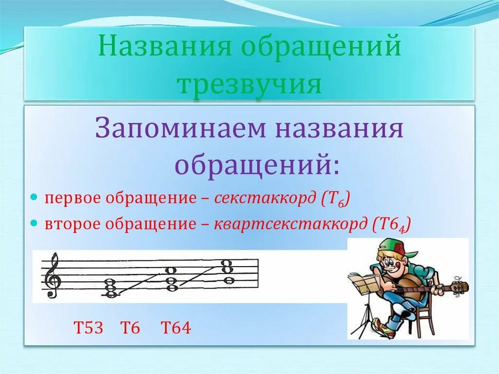 Одновременное звучание звуков одной высоты. Минорный Секстаккорд. Ступени тонического трезвучия. Обращение трезвучий.