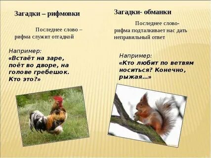 Загадки рифмой взрослых