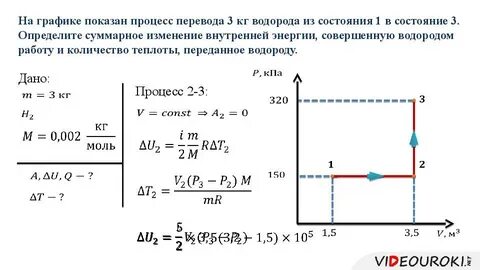 Газ изотермически от 8 до 6
