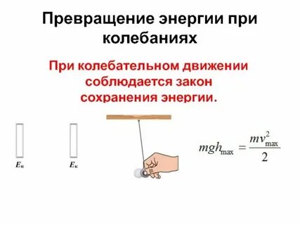 Превращение энергии при механических колебаниях конспект