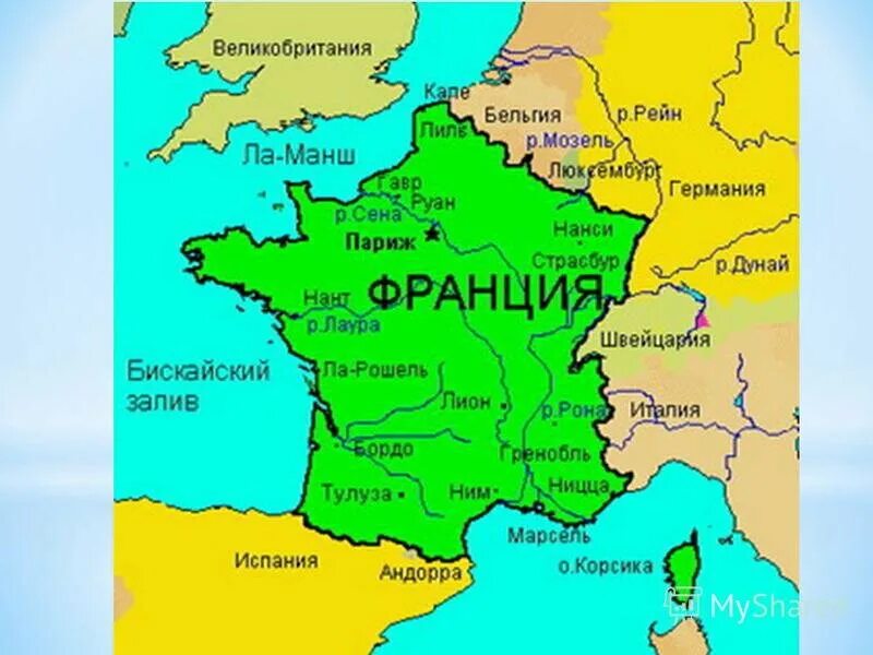 Какое море омывает францию. С кем граничит Франция на карте. Где находится Франция на карте Европы. Географическое расположение Франции на карте. Географическое положение Франции карта.