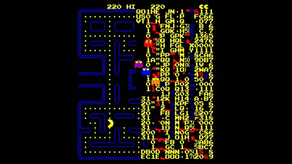 Pac-man 256 уровень. Pacman 1 Level. Pac man уровни. Pacman конец игры.