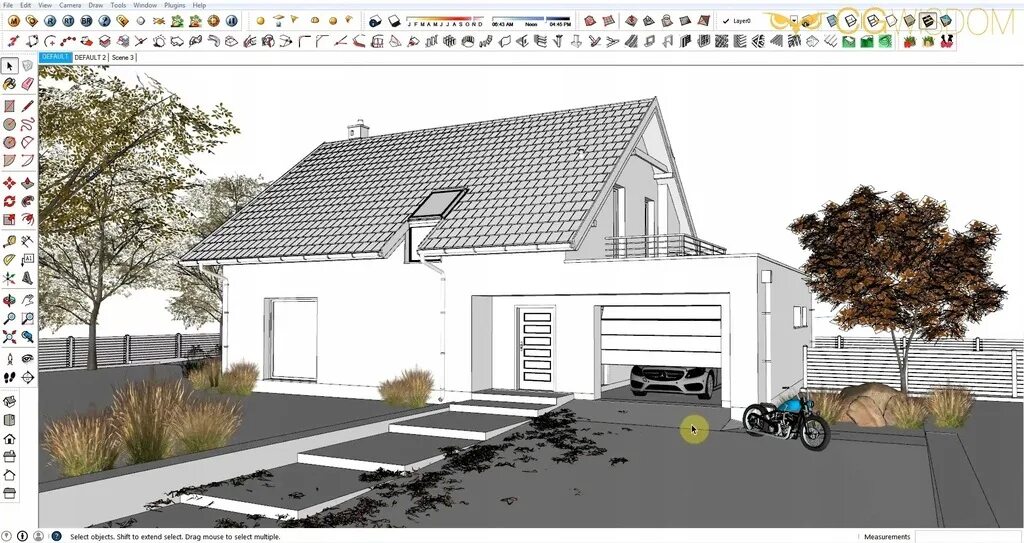 В какой программе нарисовать дом. Визуализация в программе скетчап. sketchup визуализация программа. инскейп рендер для скетчап. визуализации домов в sketchup.