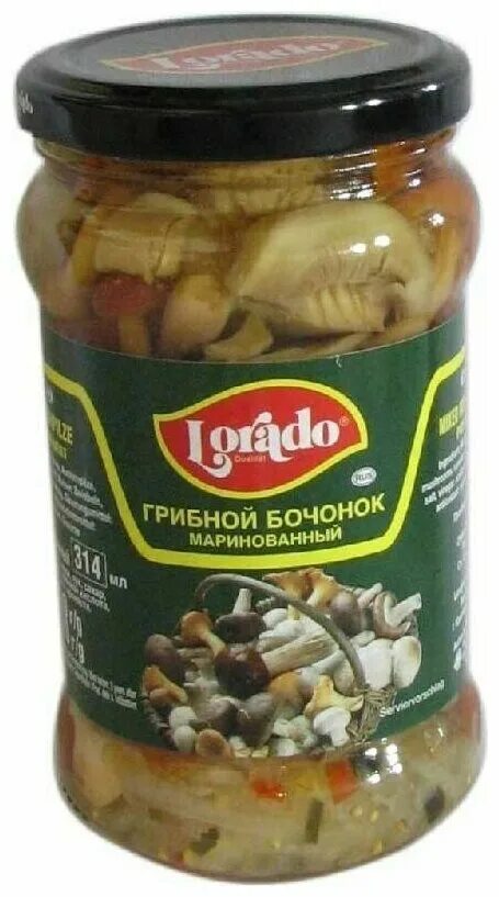 Грибы бочонки. Опята лорадо. грибы шиитаке &quot;lorado&quot; маринованные сб 314 мл. грибы маринованные грибное ассорти 280 гр.. mikado грибное ассорти 580мл.