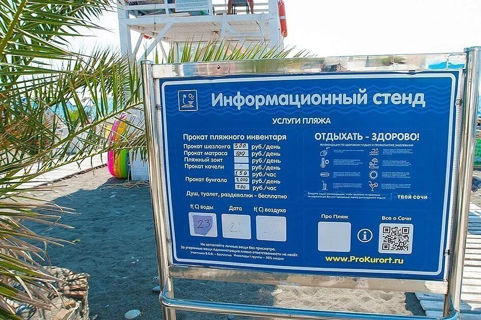 Неделя в сочи цена. Информационный стенд на пляже. Информационные таблички на пляже. Пляж Ривьера Сочи 2023. Лежаки на пляже Сочи.
