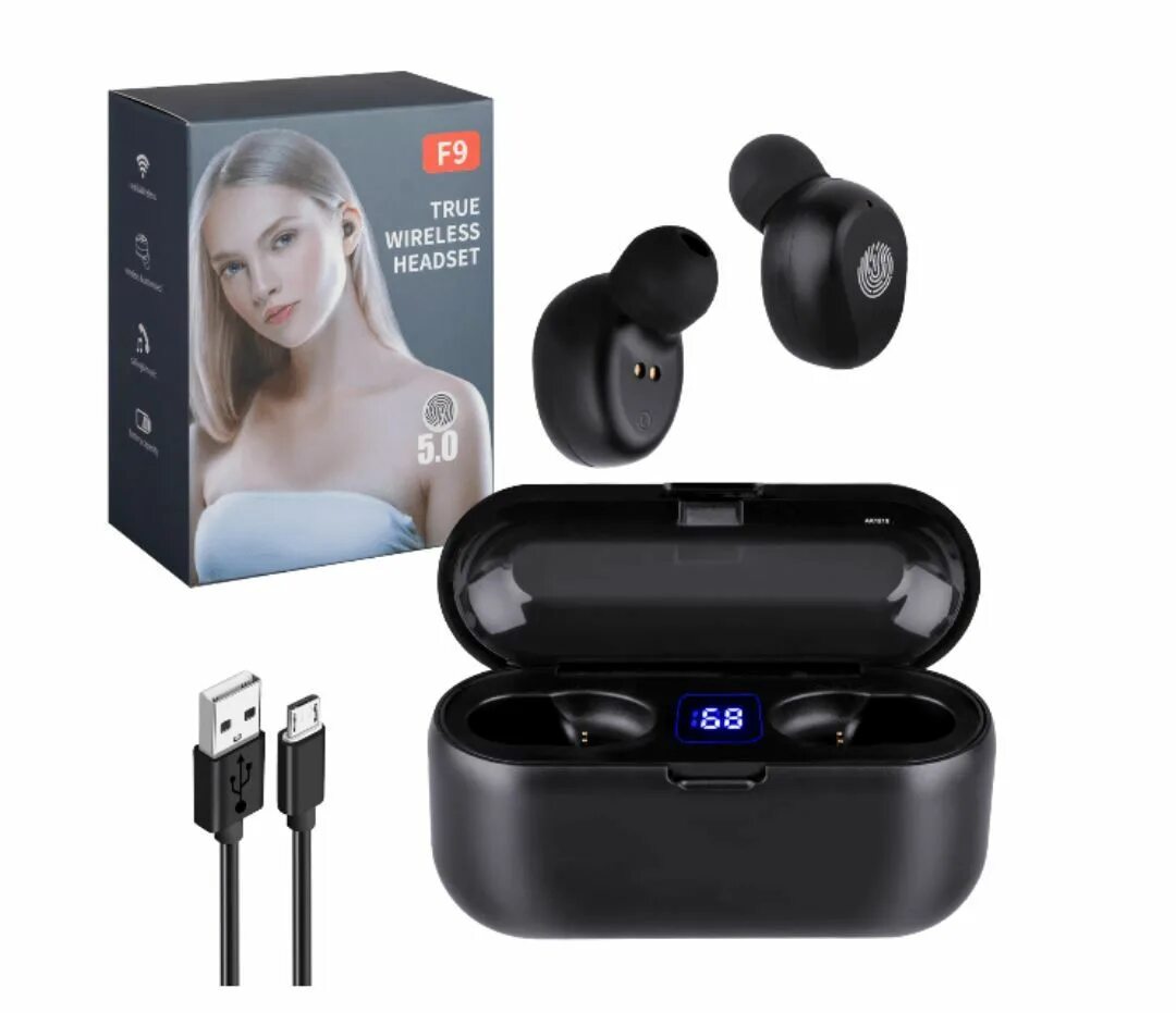 Наушники TWS f9. Беспроводные наушники f9 TWS. Беспроводные наушники f9 true Wireless Headset. TWS f9-5. Сенсорные наушники f9