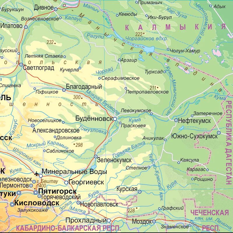 Карта Ставропольского края. Географическая карта Ставропольского края. Географическая карта Ставропольского края подробная. Физико географическая карта Ставропольского края. Ставропольский край какие районы есть