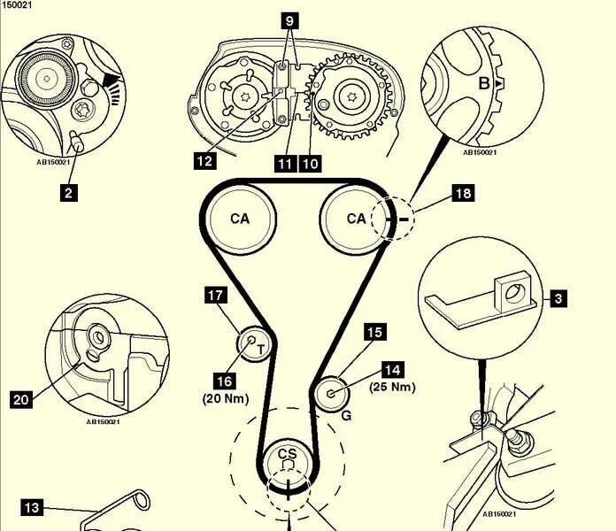 Метки опель зафира. Метки ГРМ Opel Astra 1.6.