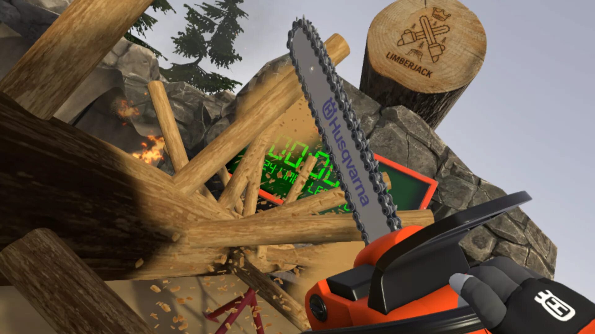 Lumberjack VR. Симулятор бензопилы. Игра лесоруб. Игры пили дерево