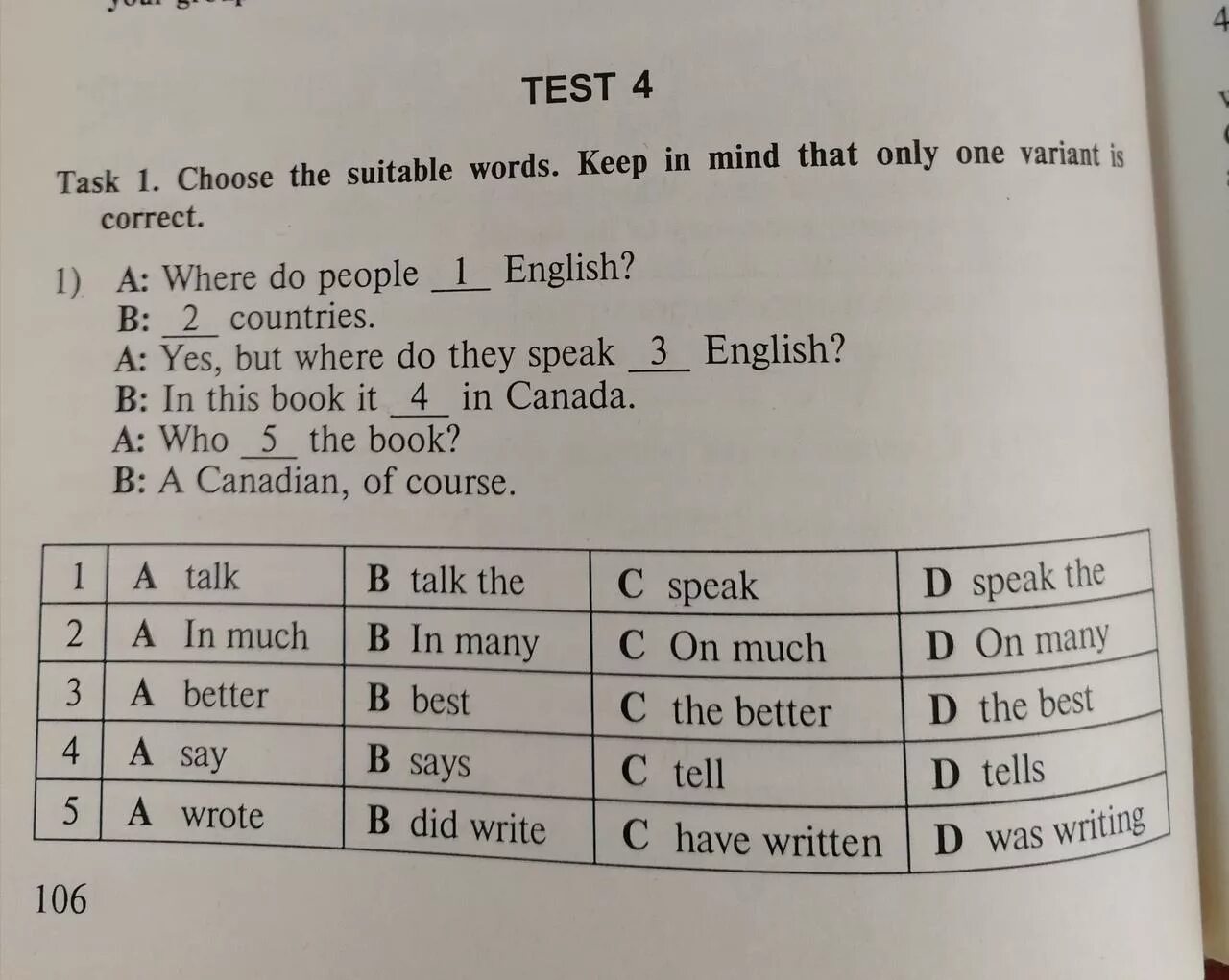 Task 5 choose