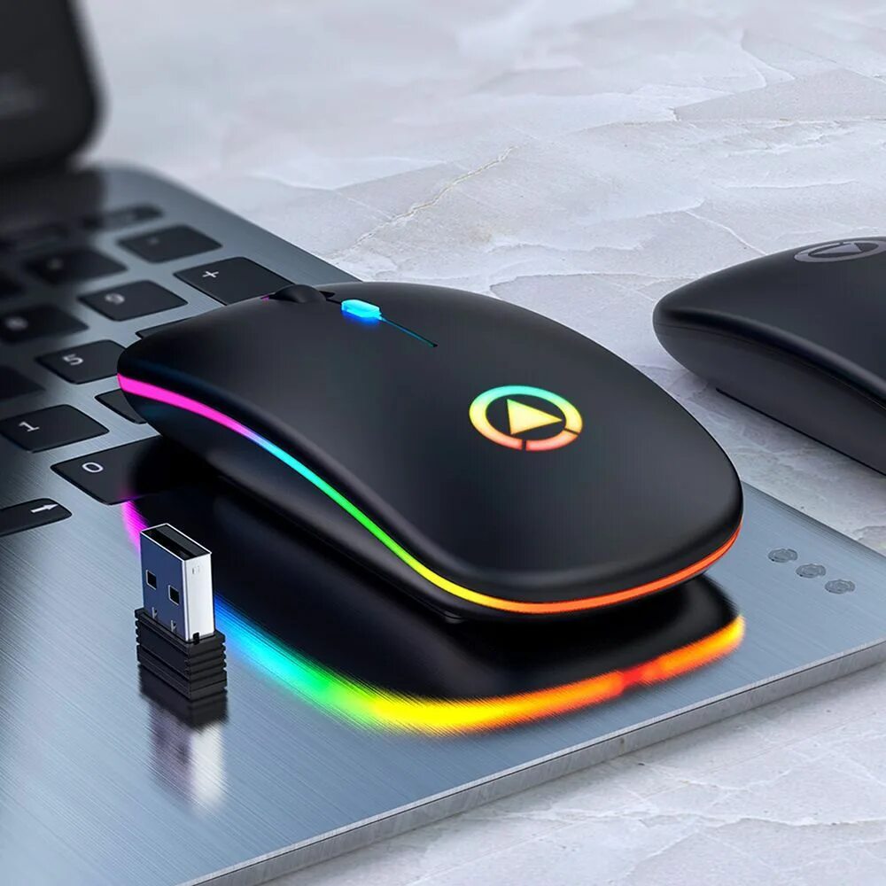 Компьютерные мыши для ноутбуков. Wireless Mouse RGB. Мышка Yindiao a2. Игровая мышь с РГБ подсветкой беспроводная. Мышь эргономичная бесшумная Bluetooth.