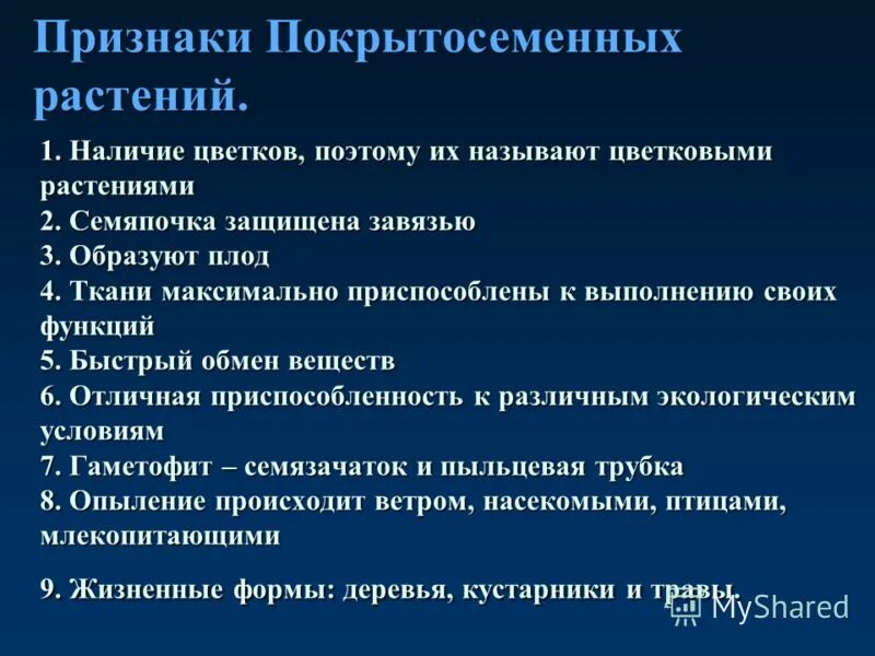 Роль покрытосеменных