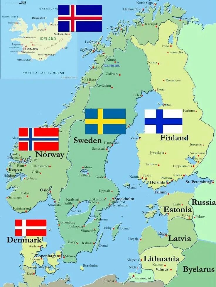 Норвегия Швеция Финляндия на карте. Scandinavian countries