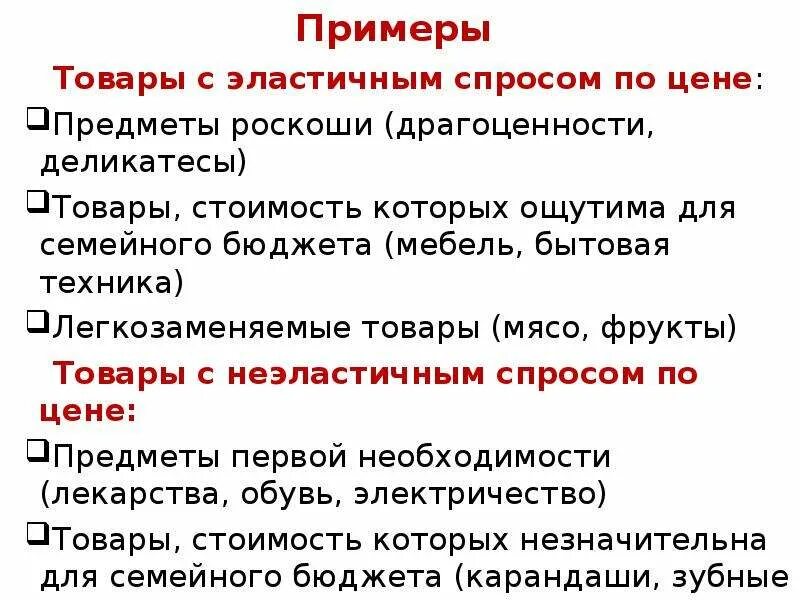 Приведи примеры спроса