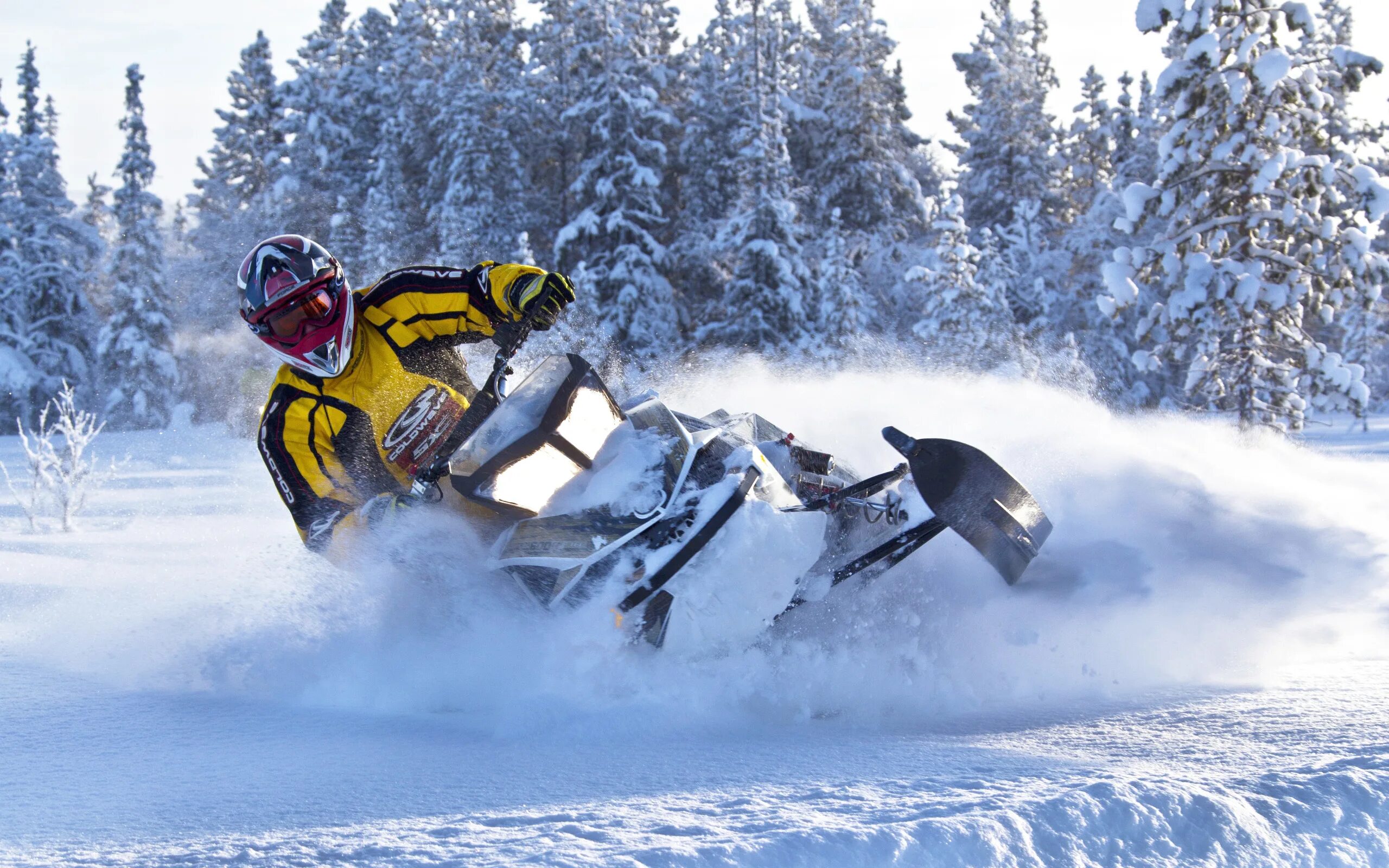 Ski-Doo: snowmobile Challenge. Катание на снегоходе. Зимний снегоход. Снегоход зимой.