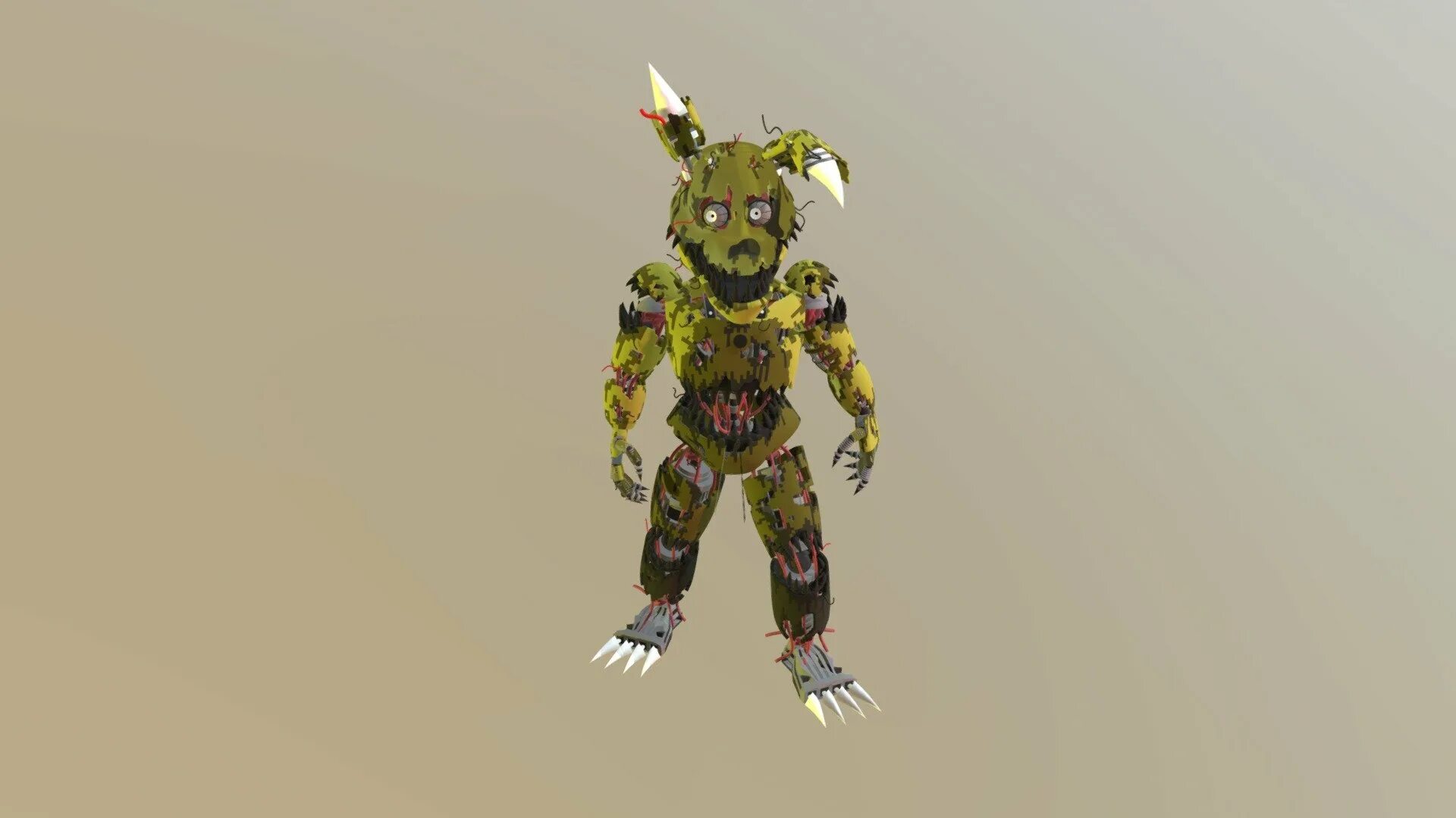 Мод на превращение в спрингтрапа. Спринг трап 3д модель. 3d спринг трап. 3d модель springtrap. 3 д модельки спринг трап.