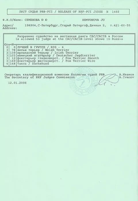 Курсы ркф. Удостоверение инструктора ркф. удостоверение судьи ркф. судейский лист ркф. якунина ркф.