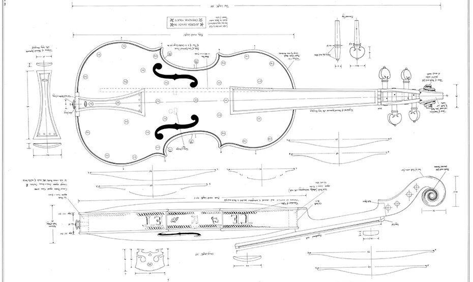 Чертеж скрипки Antonio Stradivari. Скрипка Страдивари Размеры чертежи. Чертежи скрипки Гварнери. Гриф скрипки чертеж. Схема скрипки
