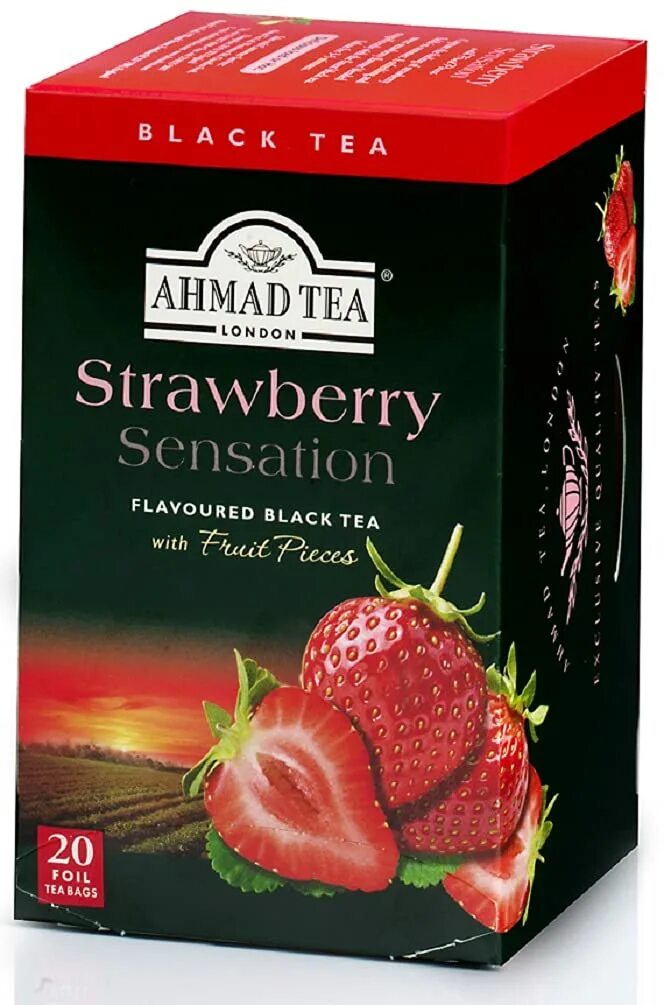 Чай клубника купить. Чай Ahmad Strawberry. Tea клубника. Чай Ахмад с клубникой. Чай Ахмад фруктовый.