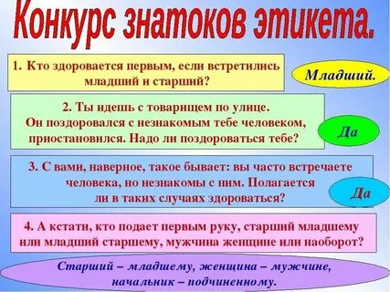 Кто должен здороваться первым стоящий или проходящий