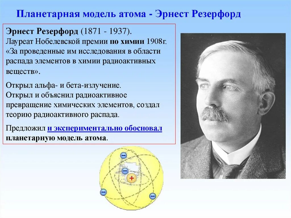 Модель атома предложенную резерфордом