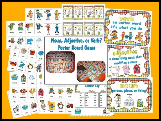 The adjective is games. Verbs Board game. State verbs Board game. Action verbs Board game. Verb to be Board game.