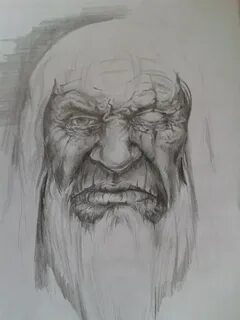 Старик рисунок карандашом