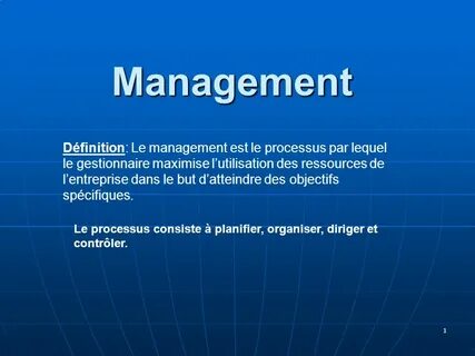 Defining management