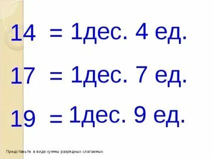 Вычисли 4 дес 1ед 4 ед. Вычисли 4 дес 1ед 4 ед
