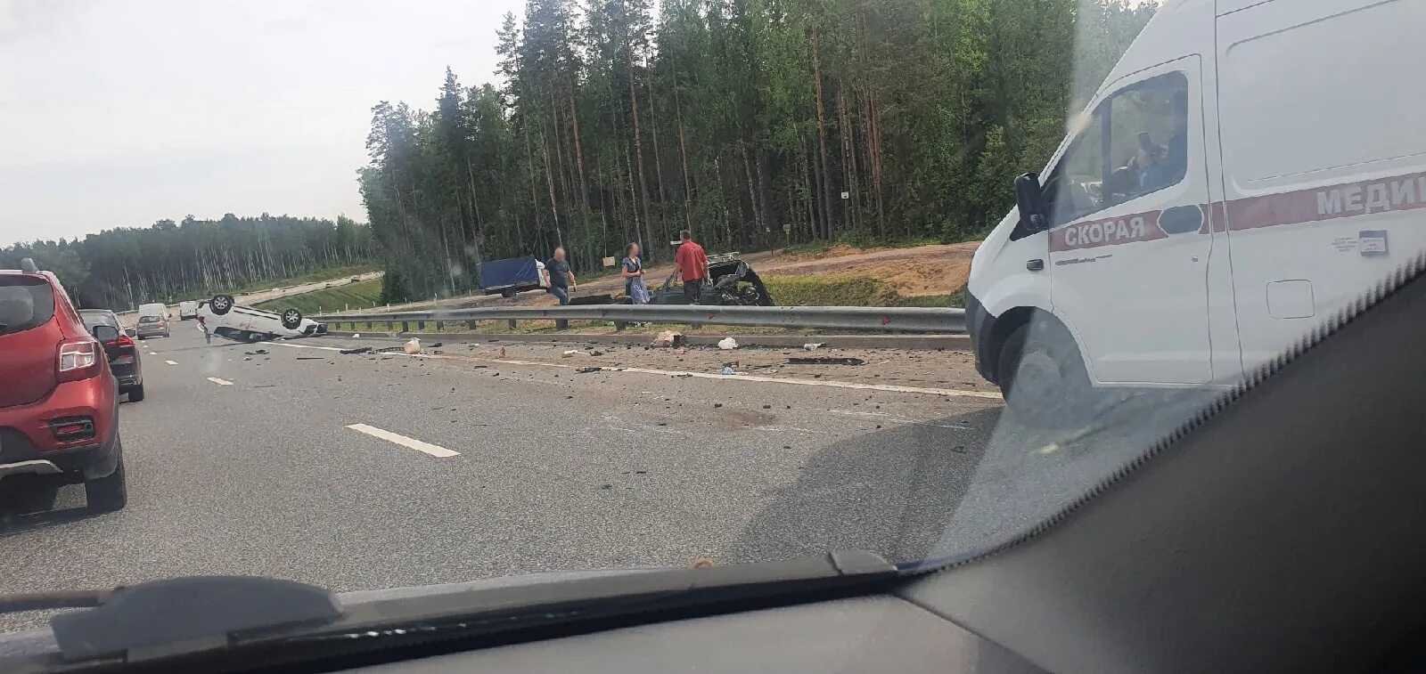 ДТП Новоприозерское шоссе. Авария на трассе м11 вчера.