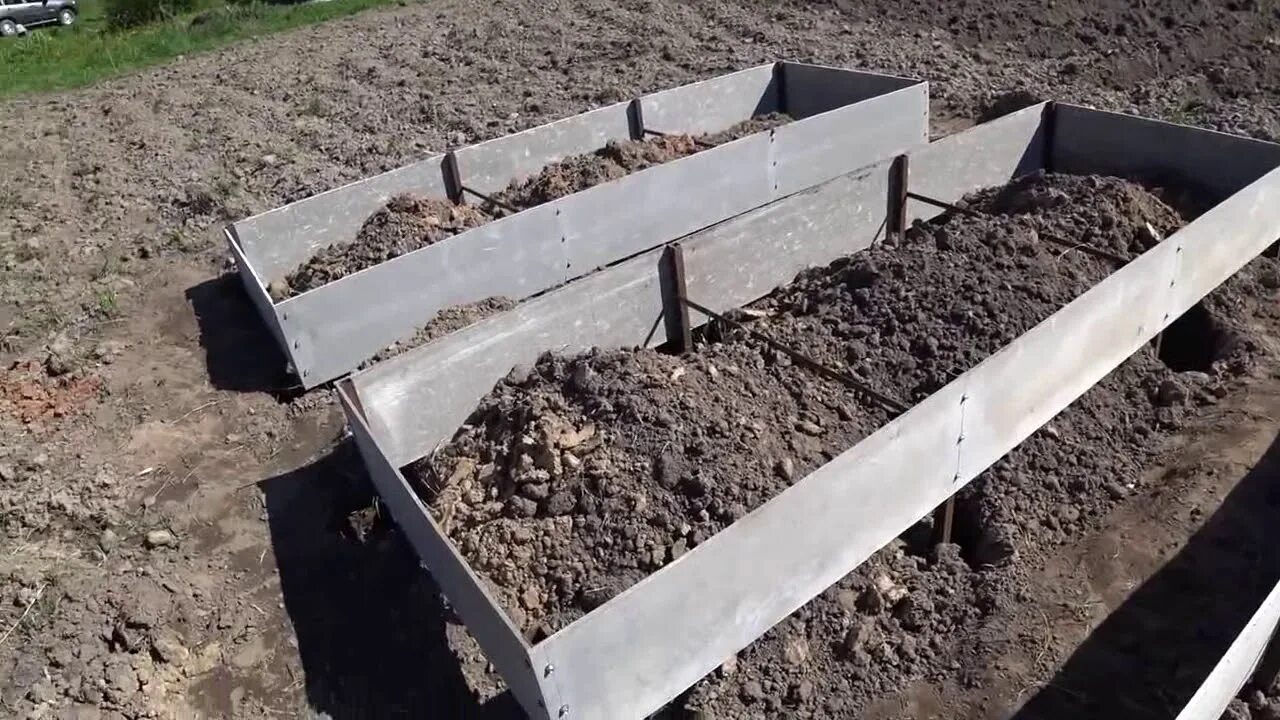 Грядки из плоского шифера - YouTube