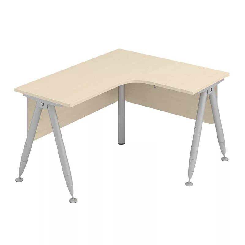 угловой стол на т-образных метал. 2l (160*120*75) верцаска. угловой стол с ножками. угловой стол на ножках. стол металлокаркасный угловой.