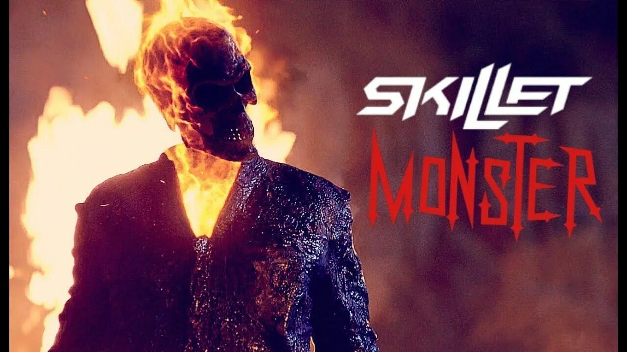 Песни скелета монстер. Skillet монстр. Skillet Призрачный гонщик. Призрачный гонщик Skillet Monster. Skillet Monster обложка.