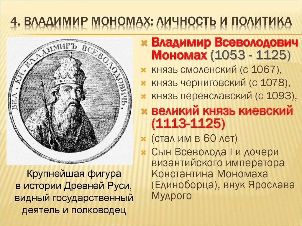 2 исторические личности и их действия. Правление Владимира Всеволодовича Мономаха. 6 Класс деятельность Владимира Владимира Мономаха.