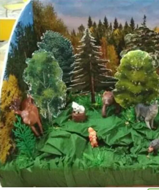 макет леса. макет леса. сделать макет леса. макет лес для детского сада. сделать макет леса.