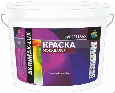 Акриловая водоэмульсионная краска для стен моющаяся