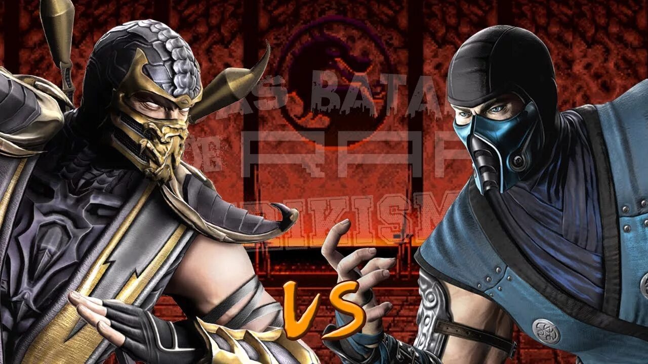 Мортал комбат 11 саб зиро. Саб зиро и скорпион. Мортал комбат скорпион и саб зиро. Саб зиро и скорпион арт битва. Скорпион и сабзиро мортал комбат.
