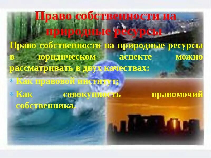 Право собственности на природные ресурсы являются. Право собственности на природные ресурсы. Государственная собственность на природные ресурсы.