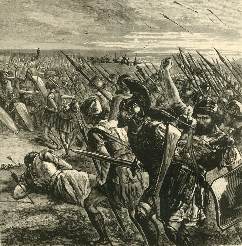Марафонская битва. Battle of Marathon 490 BC. Битва при Ларгсе. Марафонская битва иллюстрация.