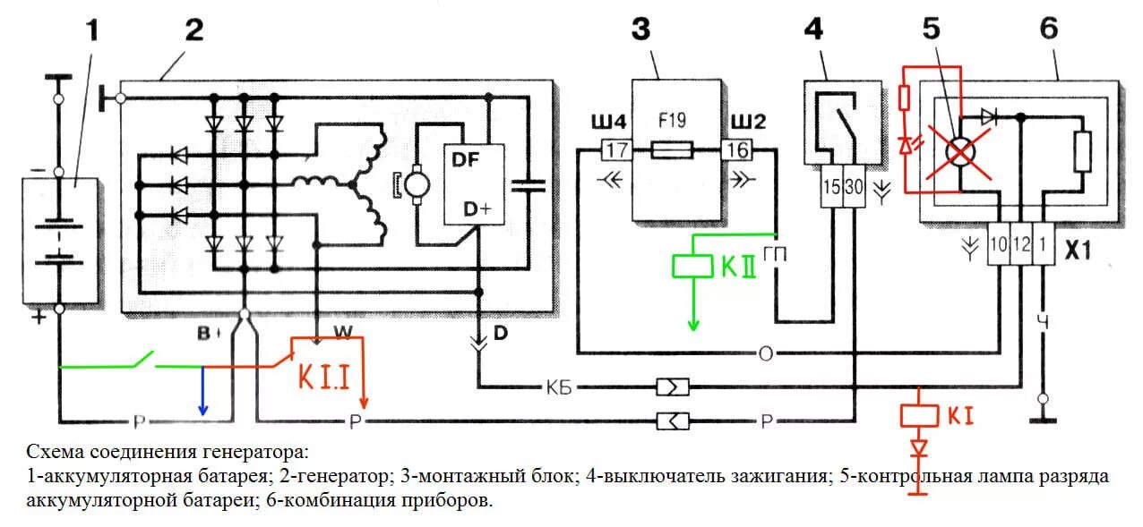 Схема генератор автомобильный подключение: принцип работы устройства, схема подк
