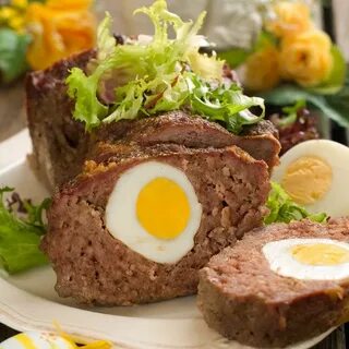 Мясной хлеб с яйцом