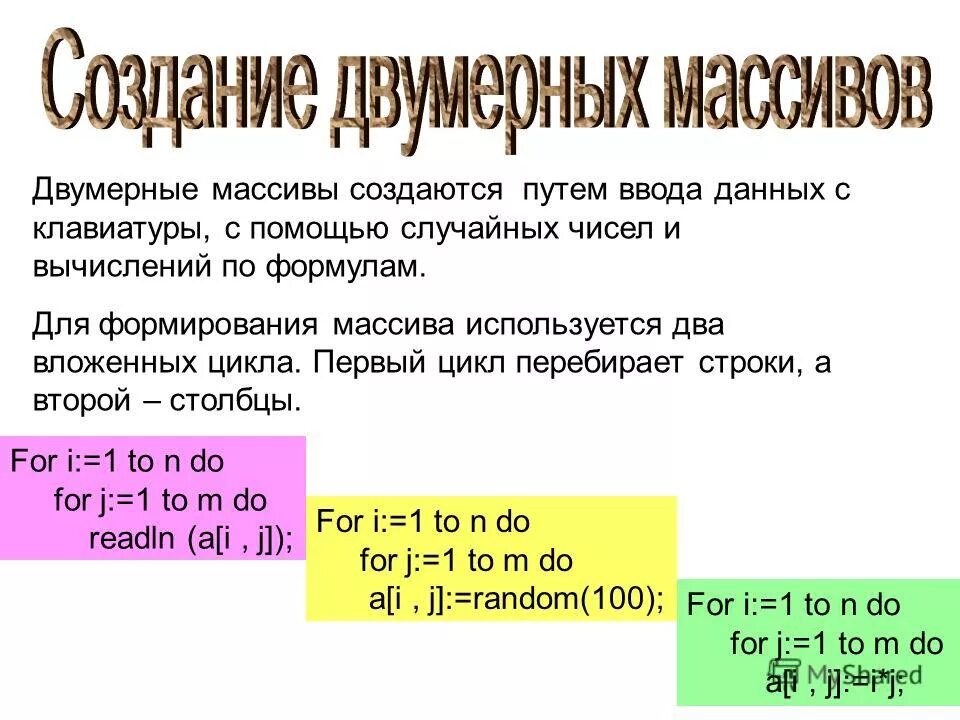 Что такое двумерный массив. Двумерный массив. Задачи на двумерные массивы. Примеры двумерных массивов в информатике.