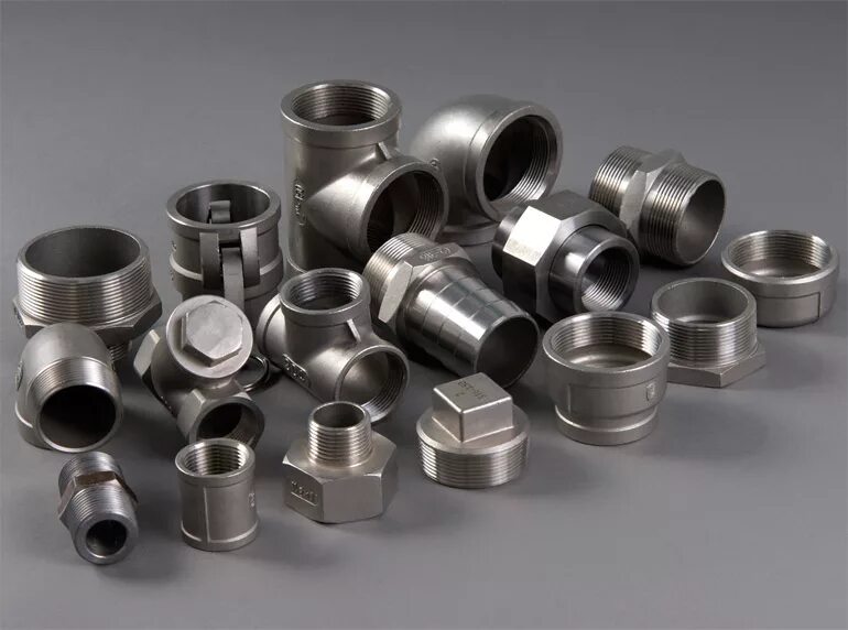 Фитинги для стальной трубы / Steel Pipe Fittings. AISI 304 Stainless Steel. Фитинги из нержавеющей стали AISI 304. Smo254 сталь. Металлический элемент s