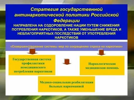 Реализация антинаркотической стратегии до 2030