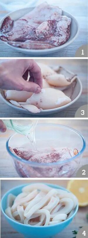 Как приготовить кальмары замороженные неочищенные. Очистка кальмара от пленки. Кальмар обработка тушки.