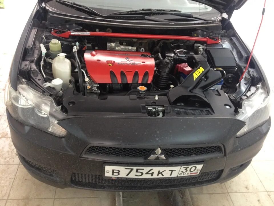 Установка ЭВО двигателя в кузов лансера. - Mitsubishi Lancer X, 2 л, 2008 года т