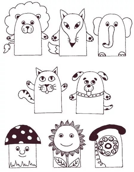 Dedoches com moldes Felt books, Animal valentine, Finger puppet patterns