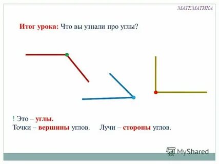 Общая вершина угла это