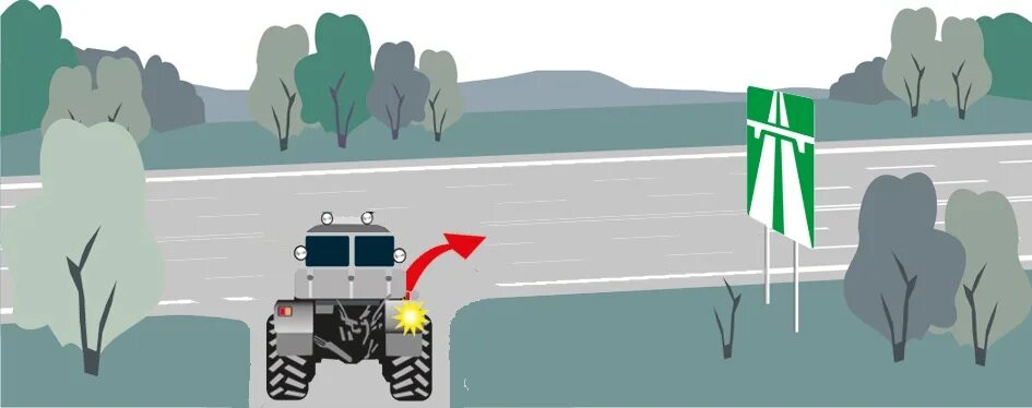 Трактор движется по прямой дороге. Дорожные знаки для водителей самоходных машин. Разрешается ли водителю самоходных машин движение по автомагистрали. Движение самоходных машин запрещено. Билет 18 ПДД трактор.